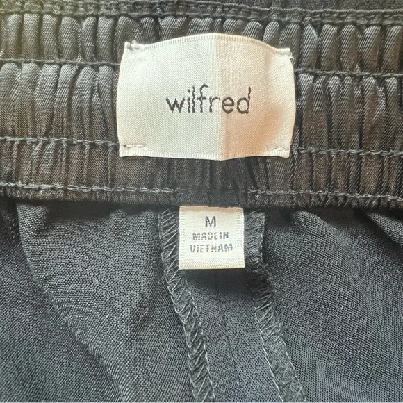 Aritzia Wilfred Black Wide Leg Drawstring Pants - Picture 4 of 7